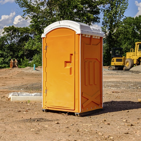 how often are the portable restrooms cleaned and serviced during a rental period in Albion Illinois